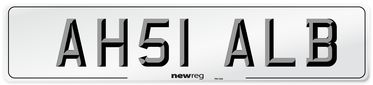 AH51 ALB Number Plate from New Reg